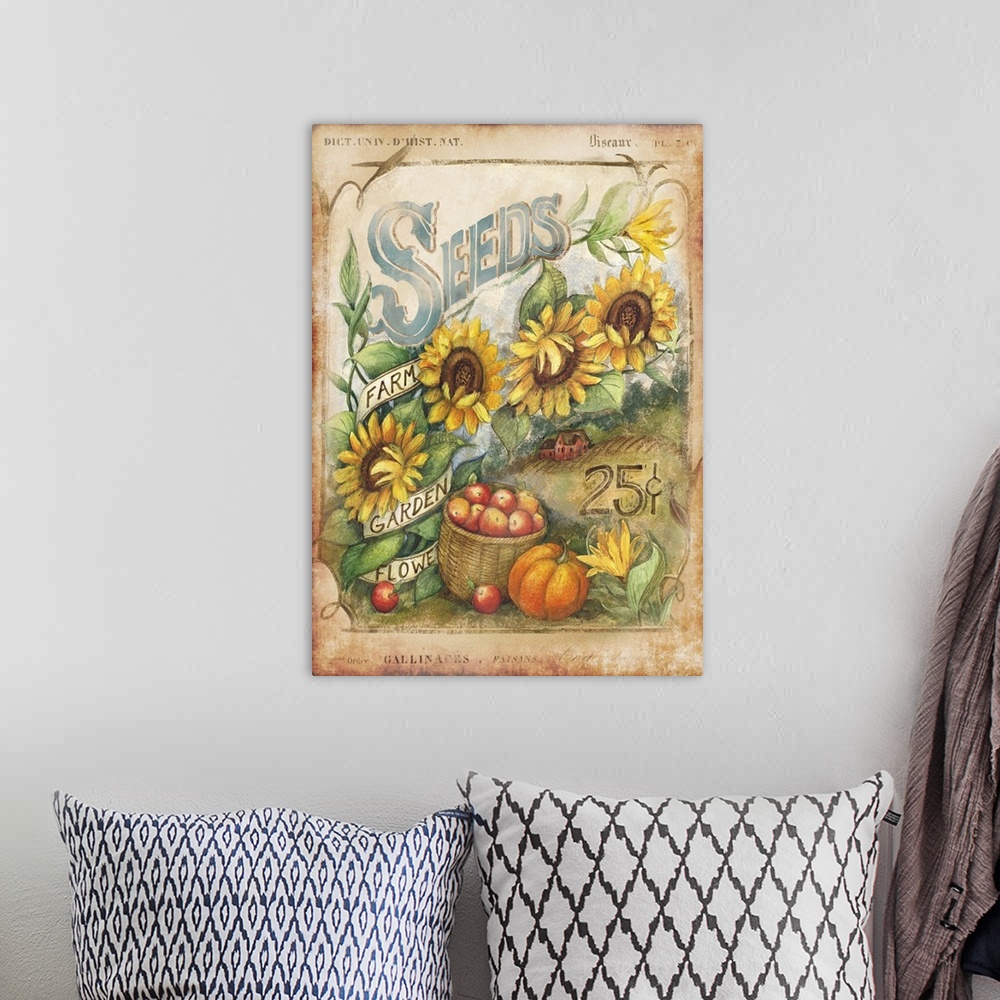 Seed Packet Stretched Canvas Print