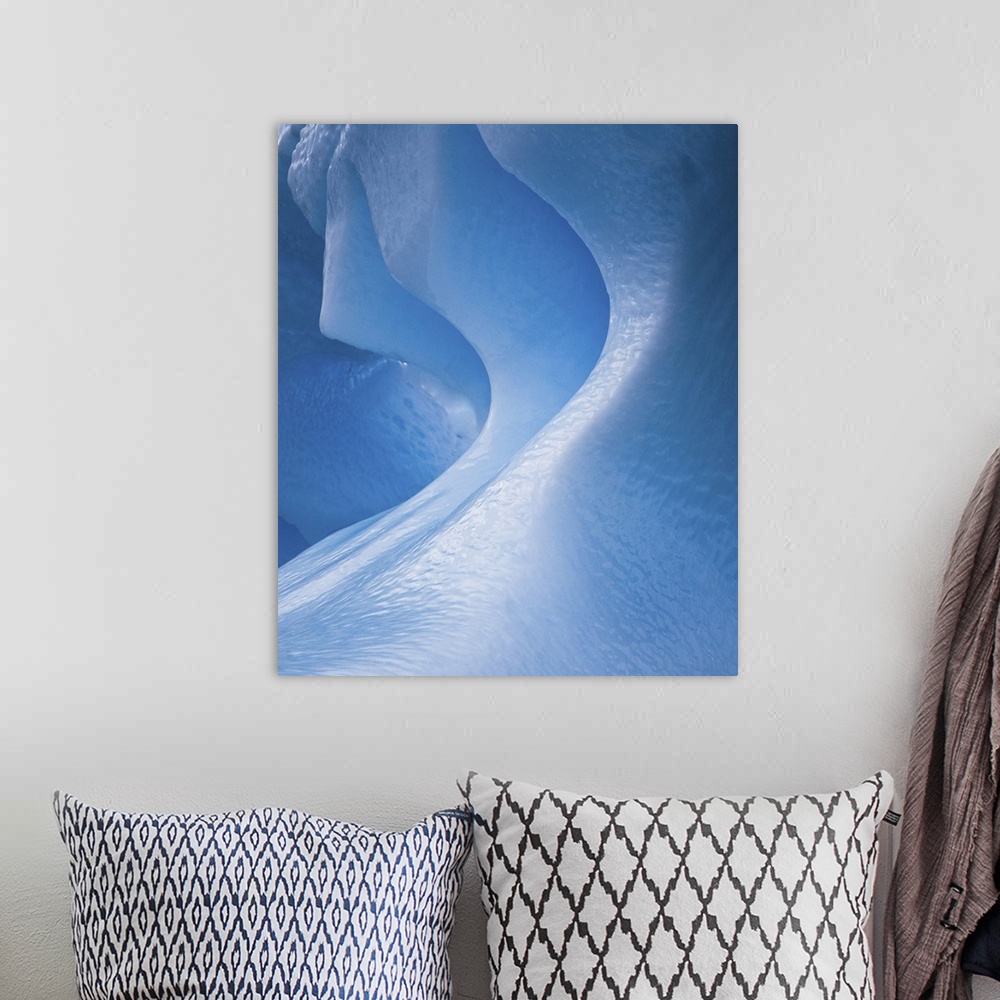 A bohemian room featuring Antarctica, Blue ice, fine art, close-up