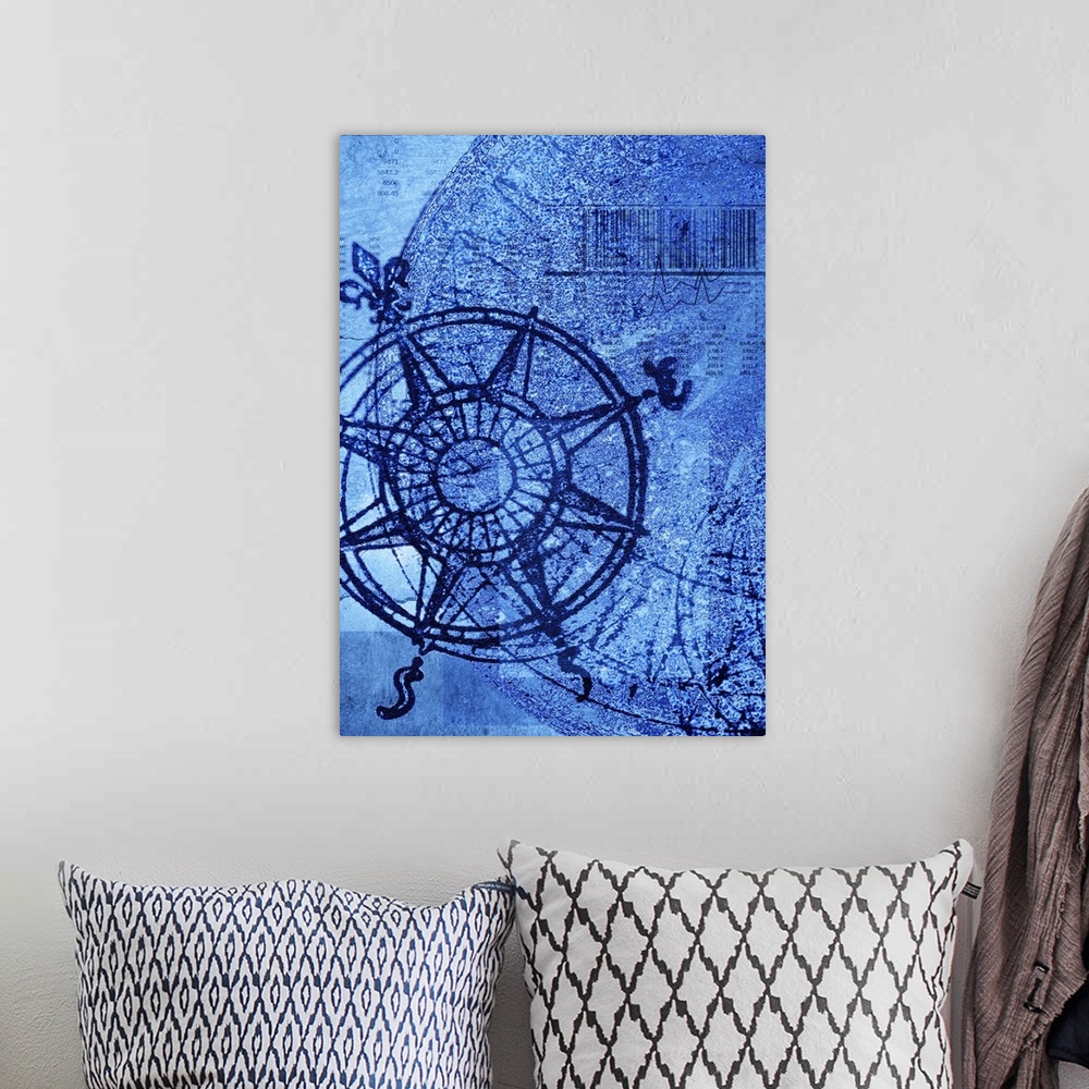 A bohemian room featuring Antique compass rose