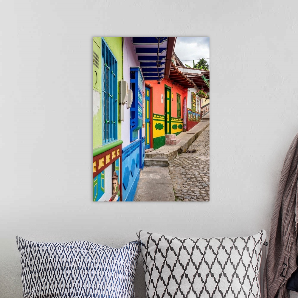 A bohemian room featuring Colourful Street of Guatape, Antioquia Department, Colombia.