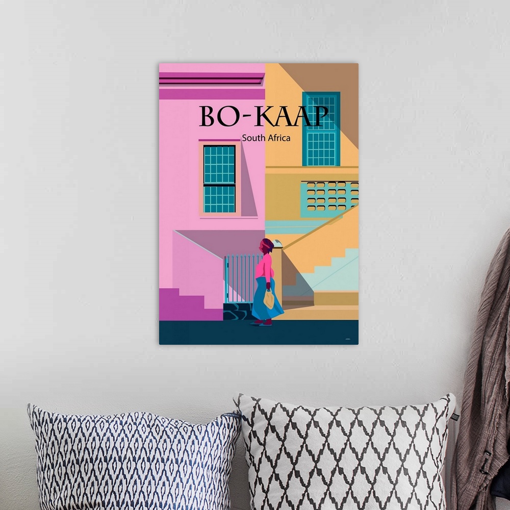 A bohemian room featuring Street Poster