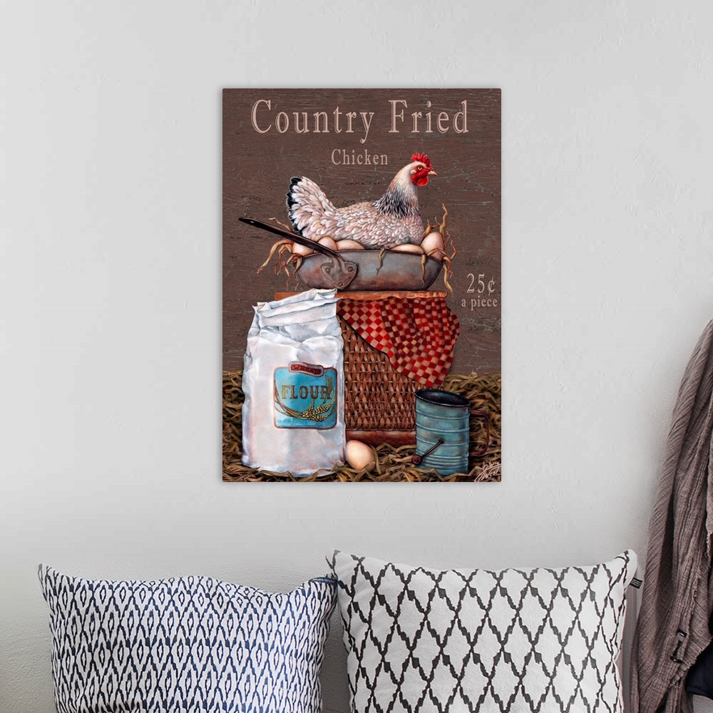 Country Fried Chicken Wall Art, Canvas Prints, Framed Prints, Wall ...