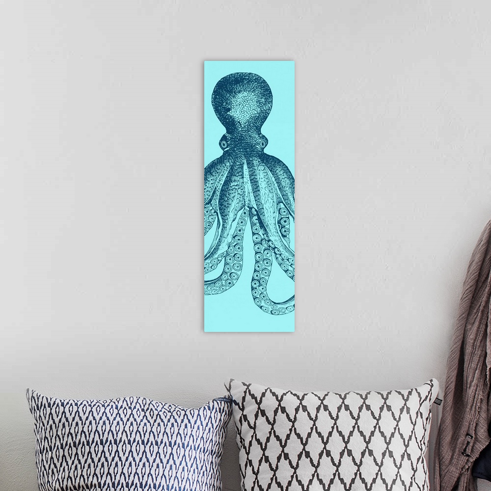 A bohemian room featuring Octopus Triptych II