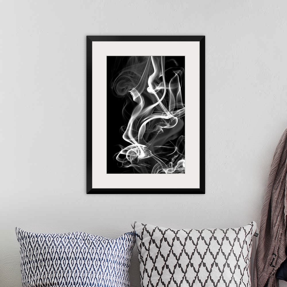 A bohemian room featuring Black Smoke Abstract