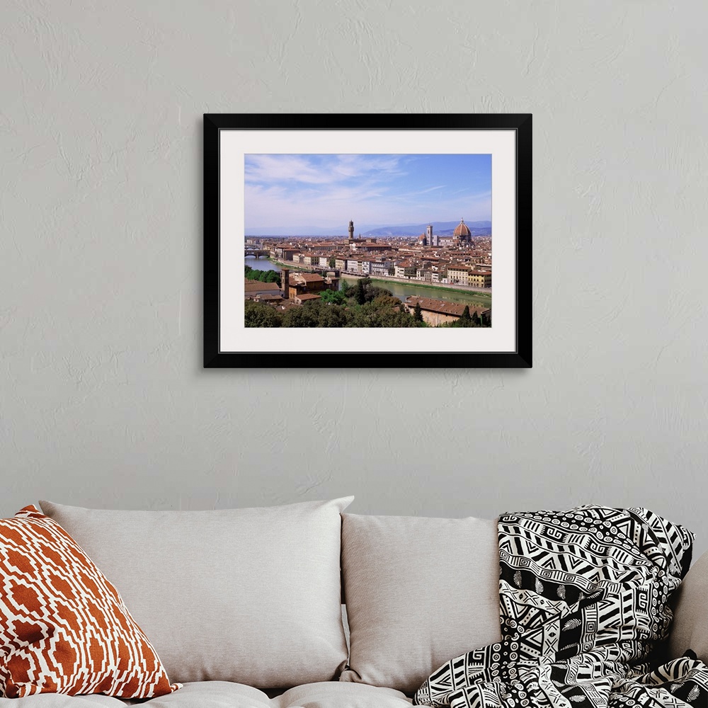 A bohemian room featuring View of city from Piazzale Michelangelo, Florence, Tuscany, Italy