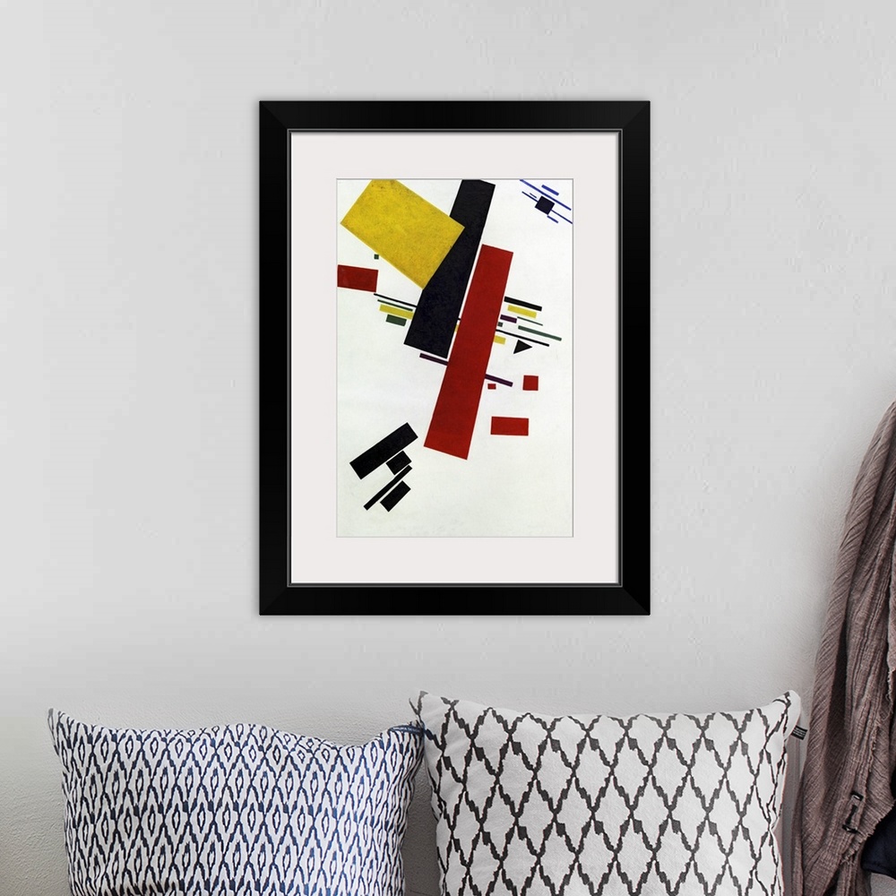 A bohemian room featuring Dynamic Suprematism