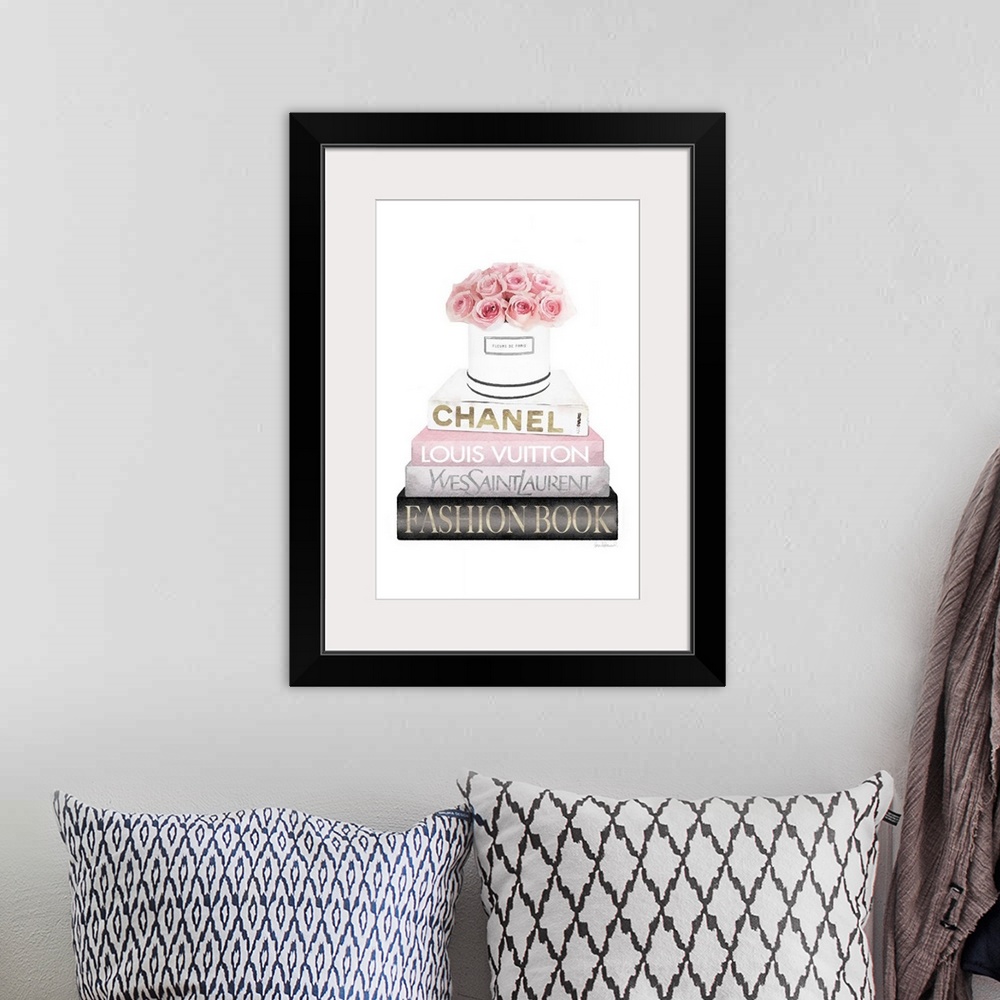 A bohemian room featuring Bookstack Pink Roses