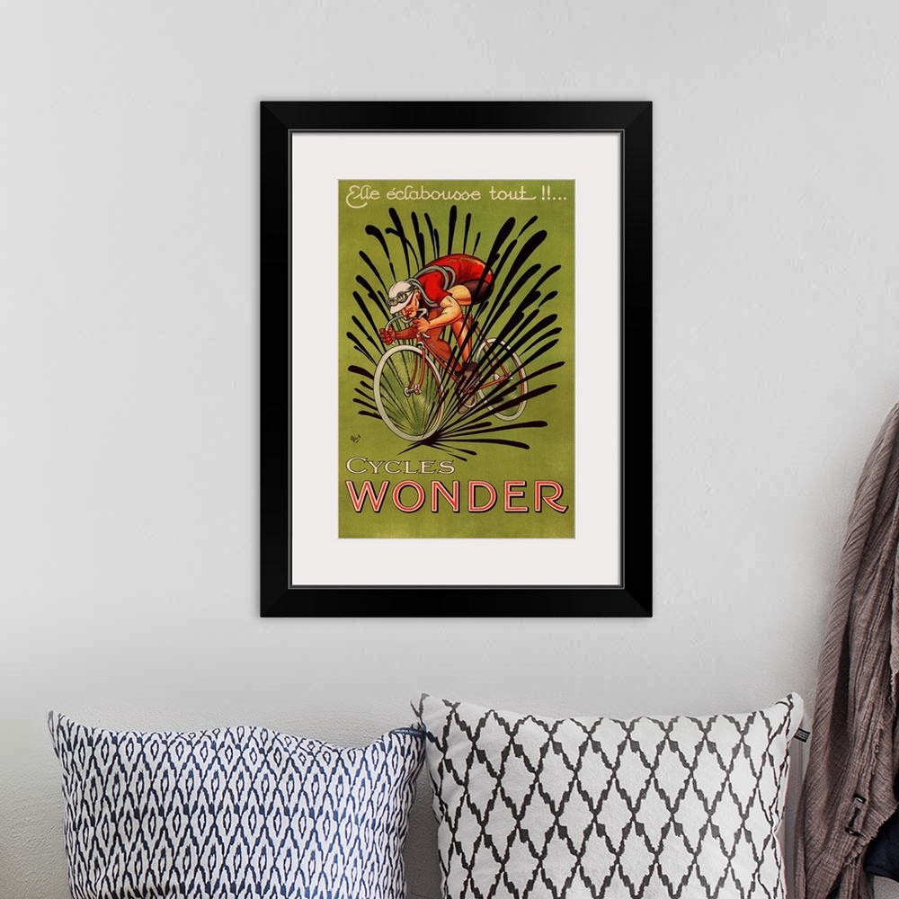 A bohemian room featuring Cycles Wonder Poster