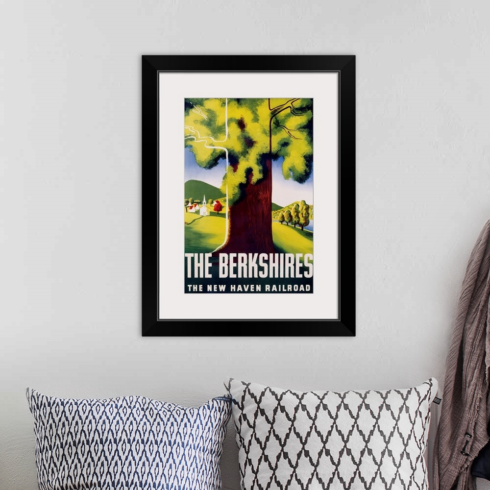 A bohemian room featuring The Berkshires Poster By Ben Nason