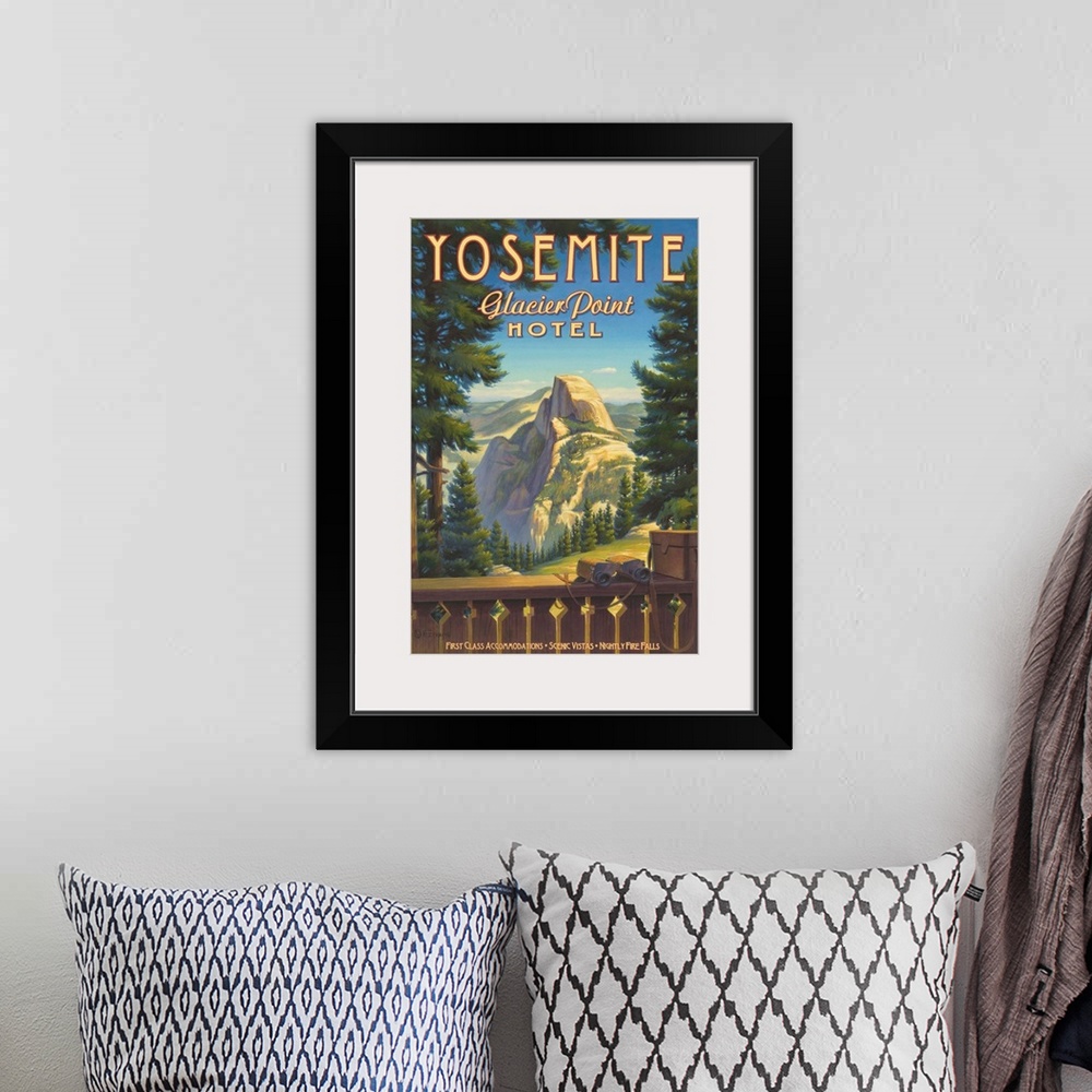 A bohemian room featuring Yosemite, Half Dome from Glacier Point Motel
