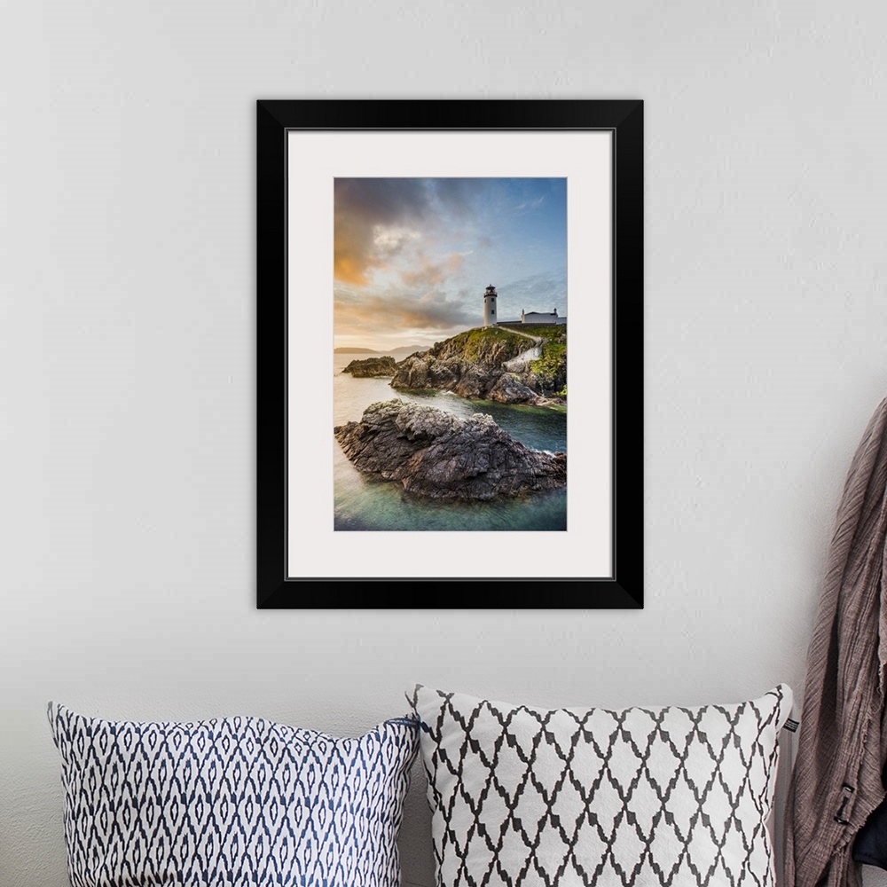 A bohemian room featuring Fanad Head lighthouse, County Donegal, Ulster region, Republic of Ireland, Europe.