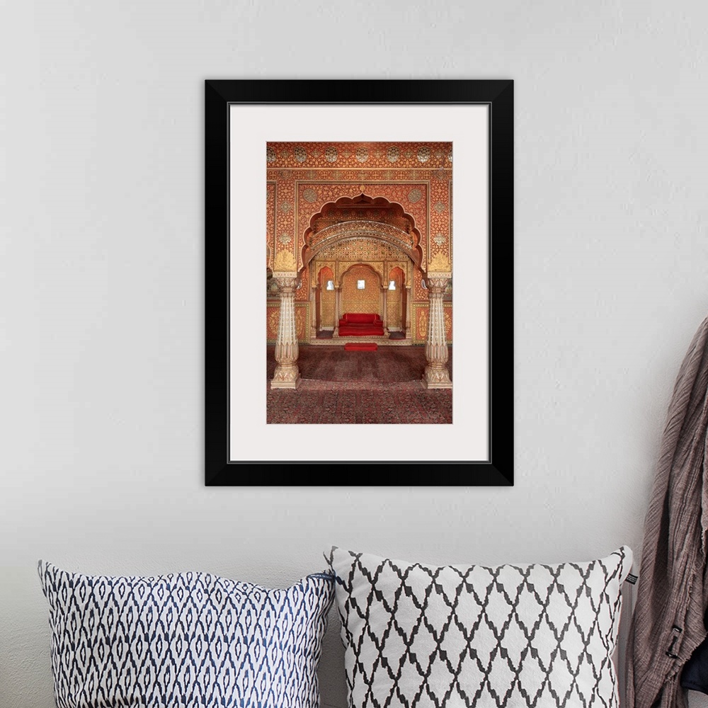 A bohemian room featuring India, Rajasthan, Bikaner, Junagahr Fort, Anup Mahal Hall