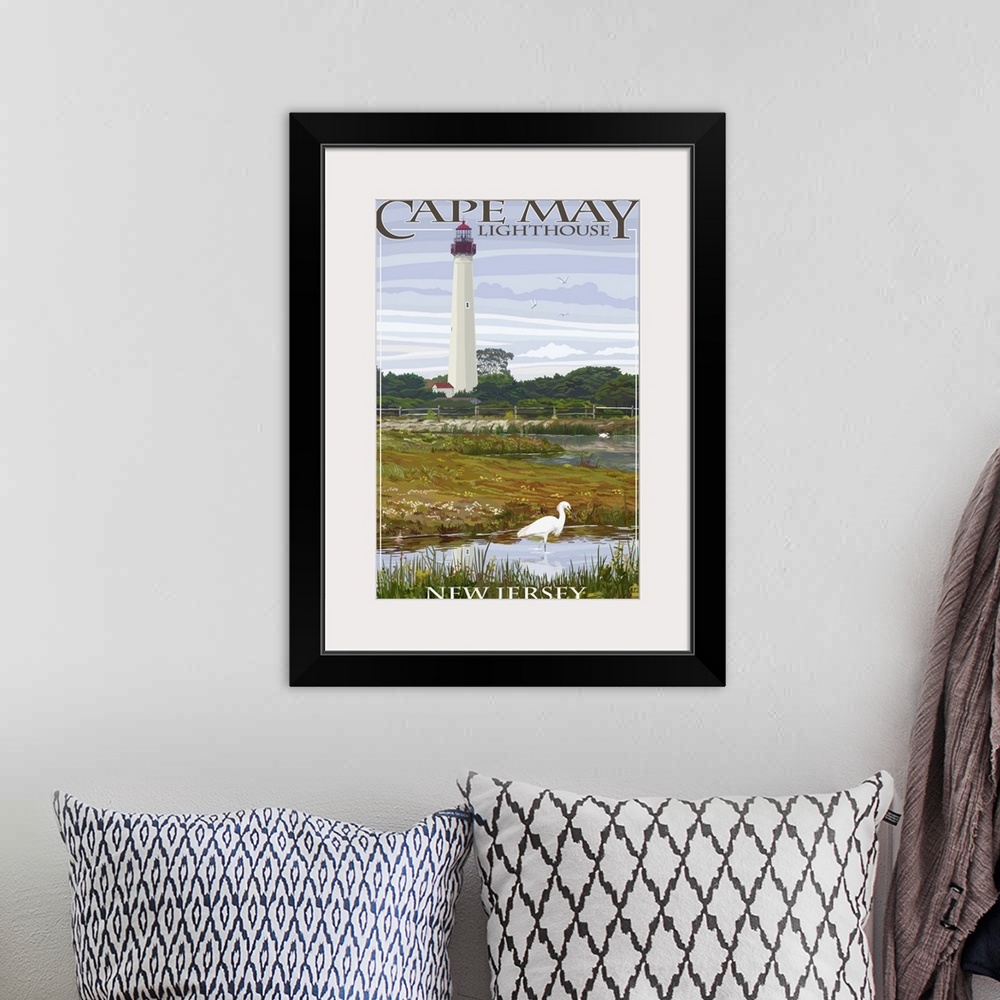 A bohemian room featuring Cape May Lighthouse, New Jersey Shore