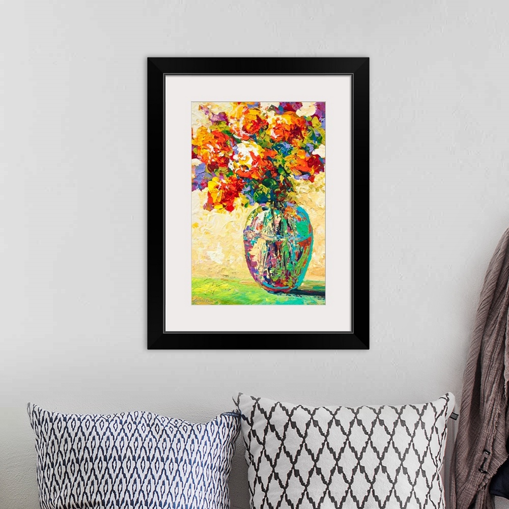 A bohemian room featuring Abstract Bouquet IV
