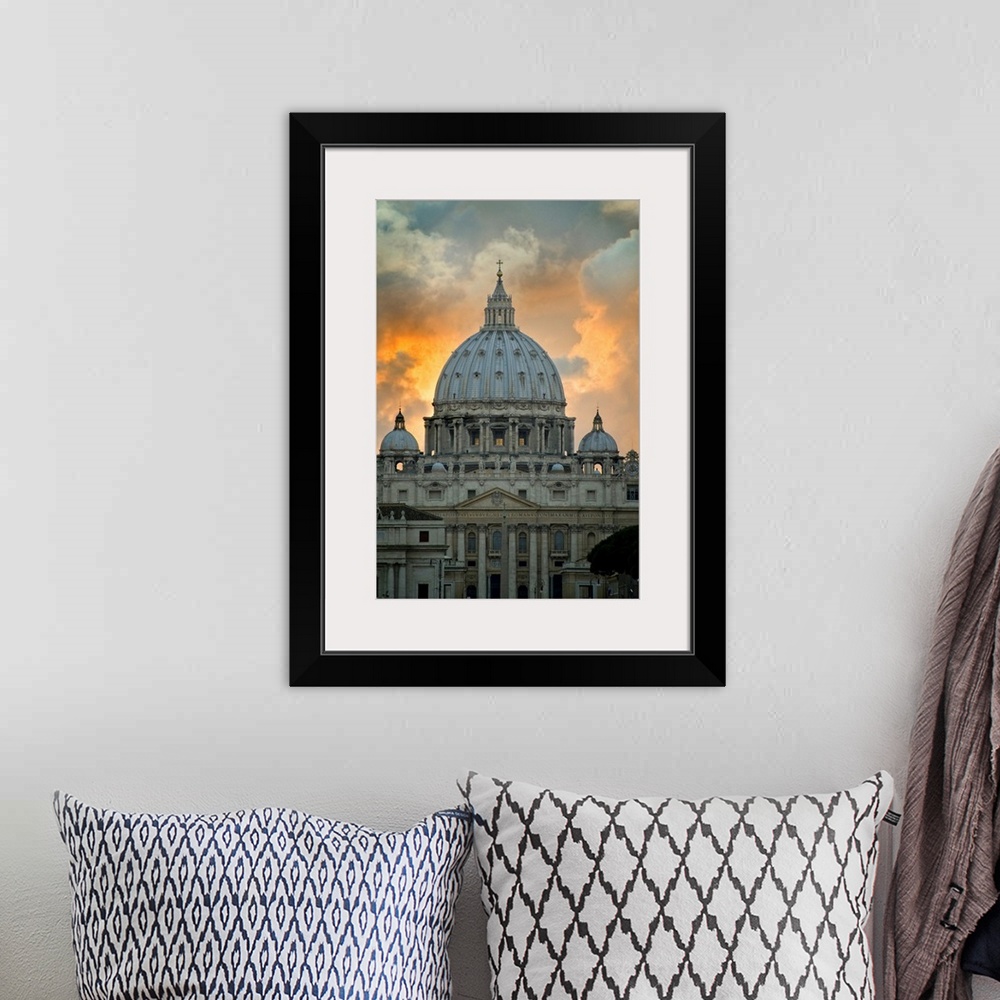 A bohemian room featuring St. Peter's Basilica viewed from Tiber River, Rome, Lazio, Italy