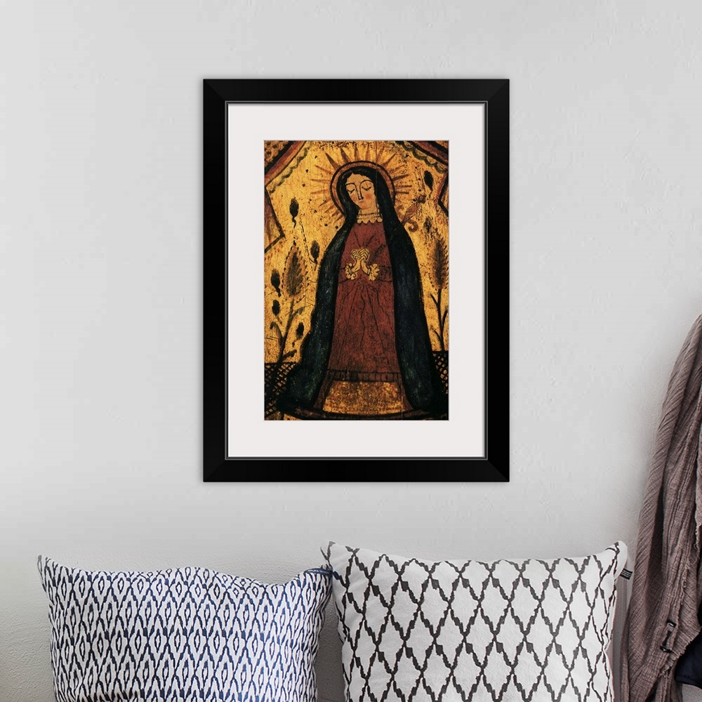 A bohemian room featuring Our Lady of Sorrows