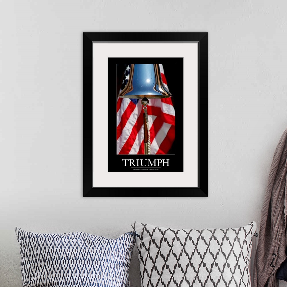 A bohemian room featuring Freedom Poster: It is the one who endures that final victory comes