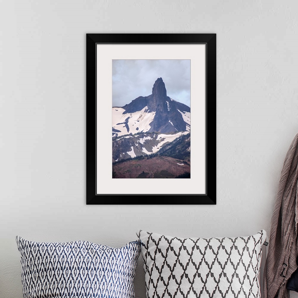 A bohemian room featuring View of the Black Tusk, Stratovolcano in British Columbia, Canada.