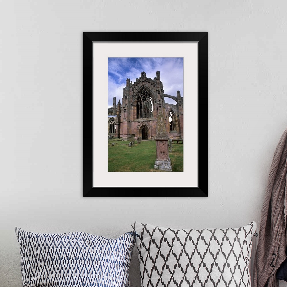 A bohemian room featuring Melrose Abbey, Melrose, Scottish Borders, Scotland, UK