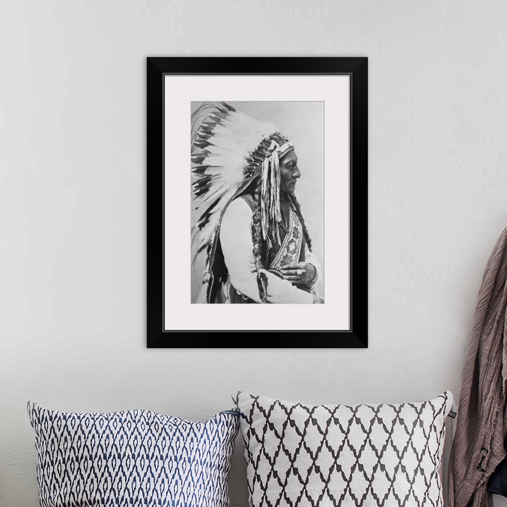 A bohemian room featuring Sioux Chief Sitting Bull.