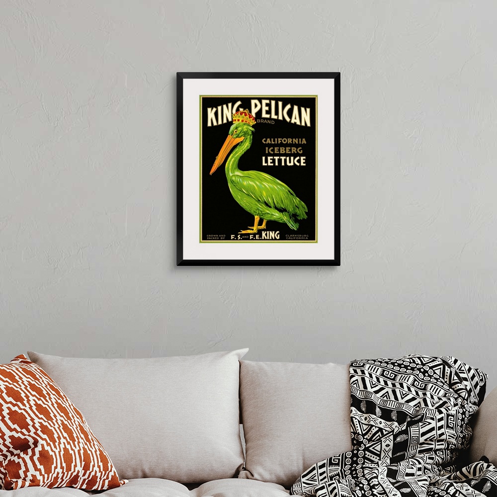 A bohemian room featuring King Pelican Brand Lettuce