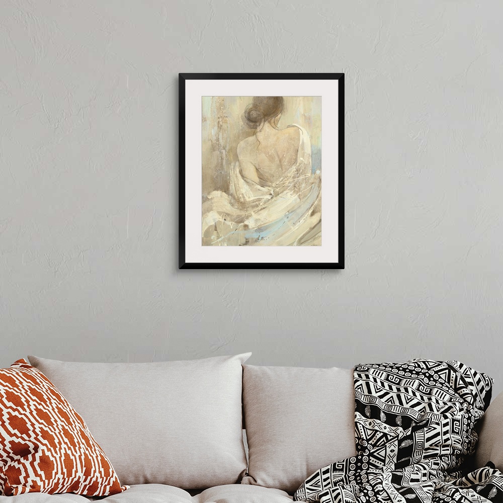 A bohemian room featuring Abstract Figure Study I