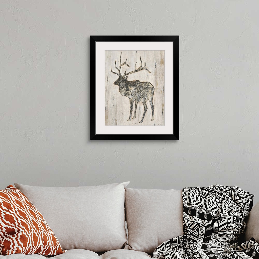 A bohemian room featuring Rustic Elk