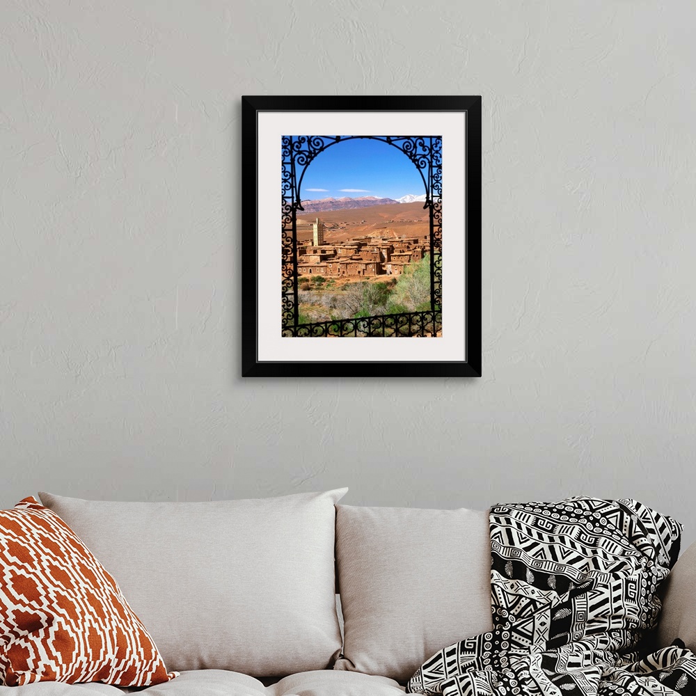 A bohemian room featuring Morocco, Telouet, High Atlas, view of the village