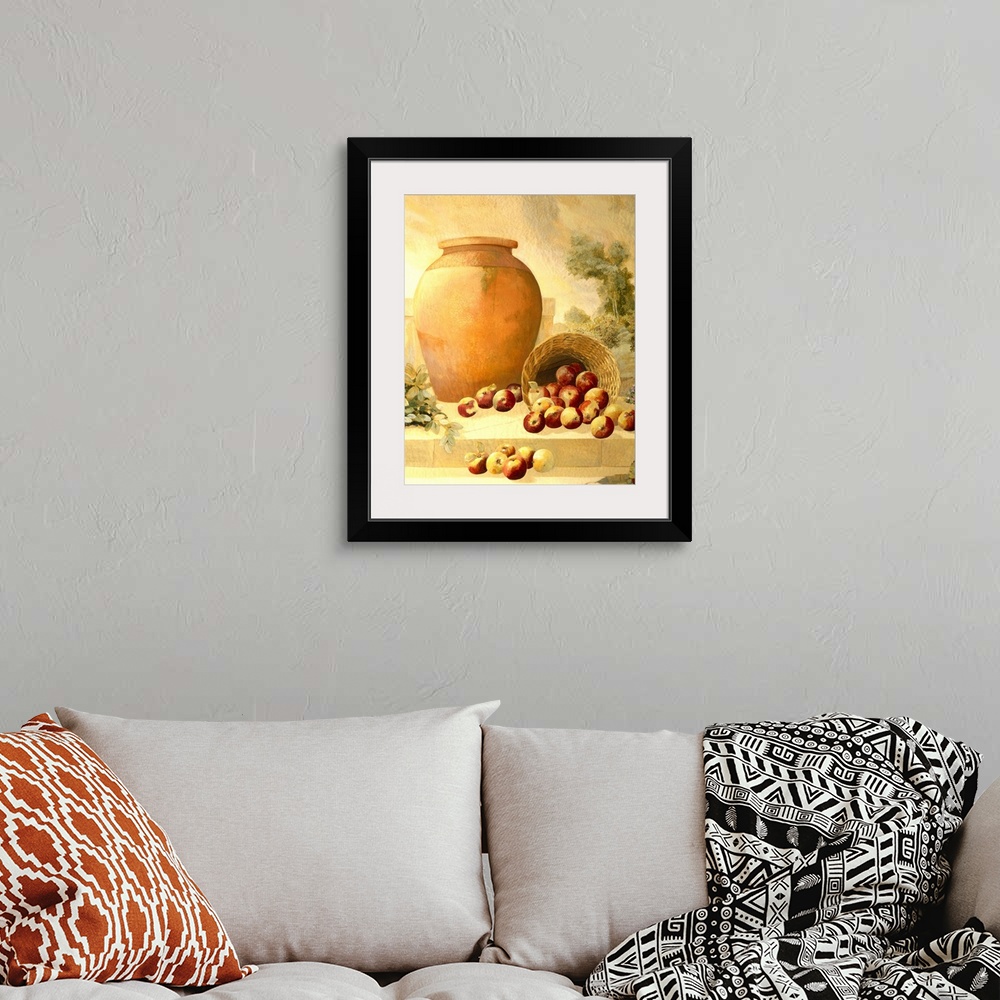 A bohemian room featuring Urn with Apples
