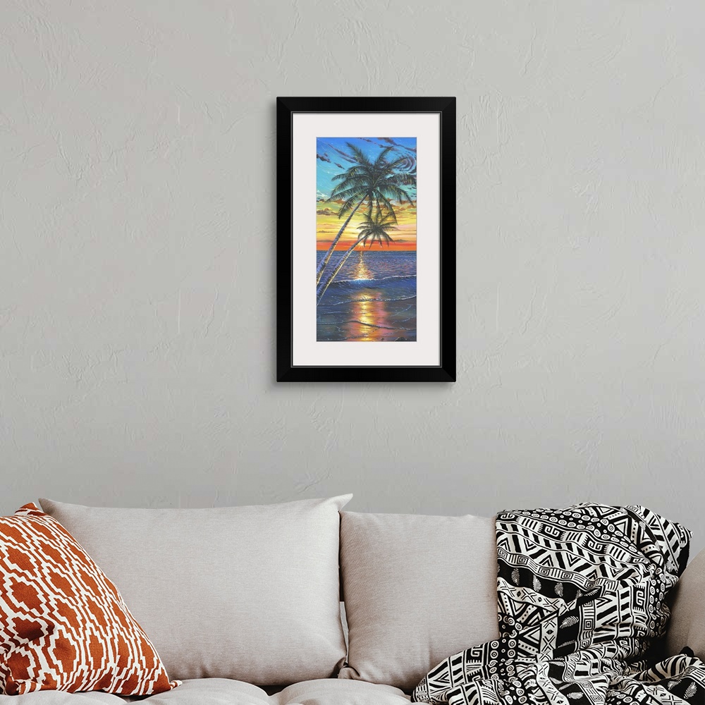 A bohemian room featuring Sunset Palms