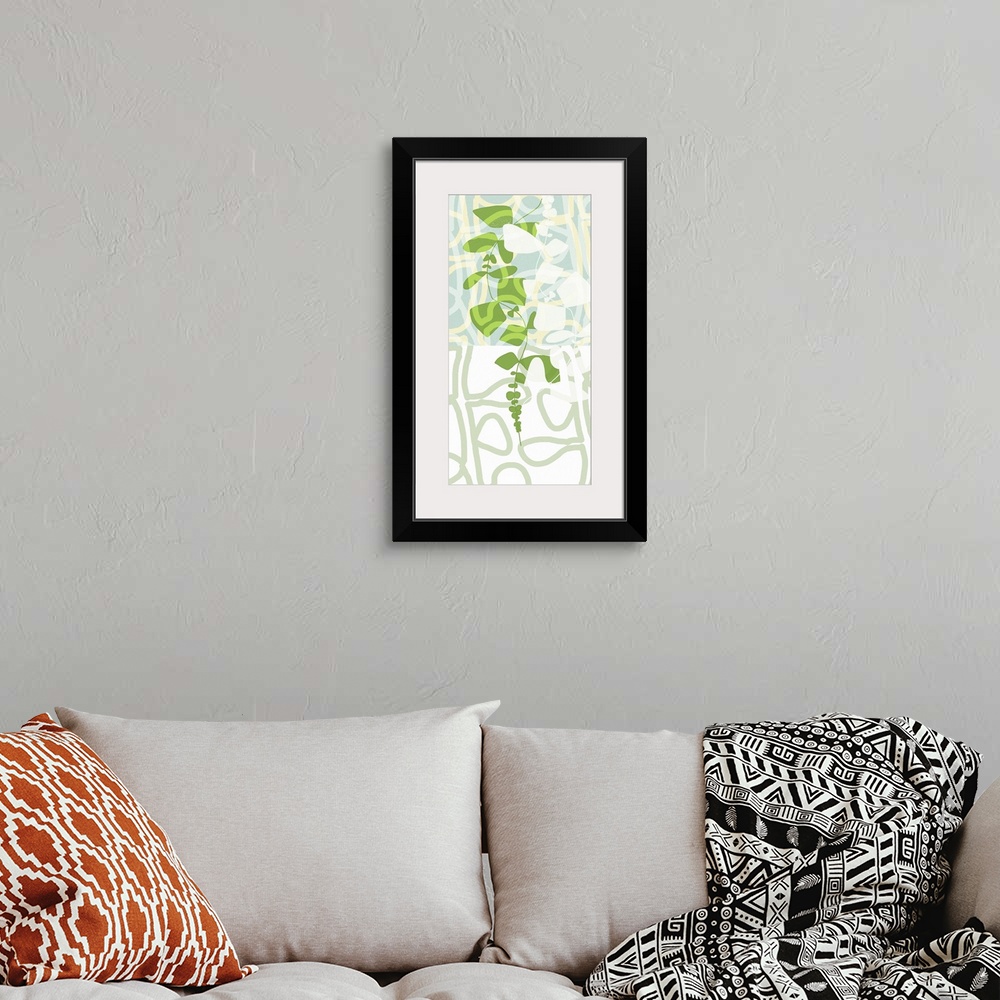 A bohemian room featuring This poster is an  abstract floral where I used all my favorite colors and combined them into a r...