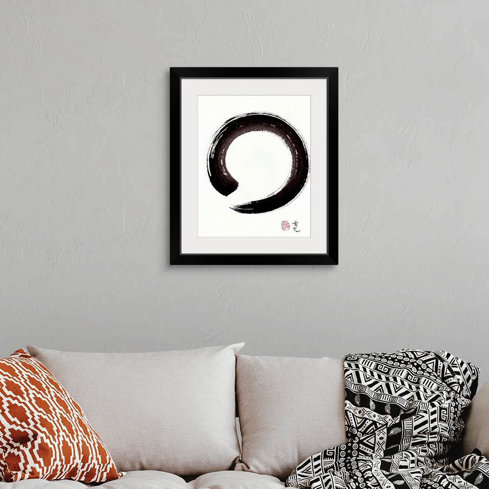 A bohemian room featuring The Enso represents the way of Zen as a circle of form and emptiness, void and fullness. The enso...