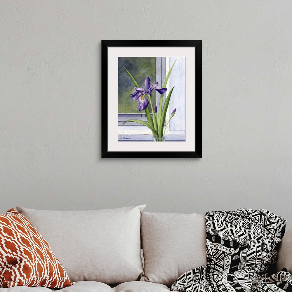 A bohemian room featuring Blue flag - wild iris