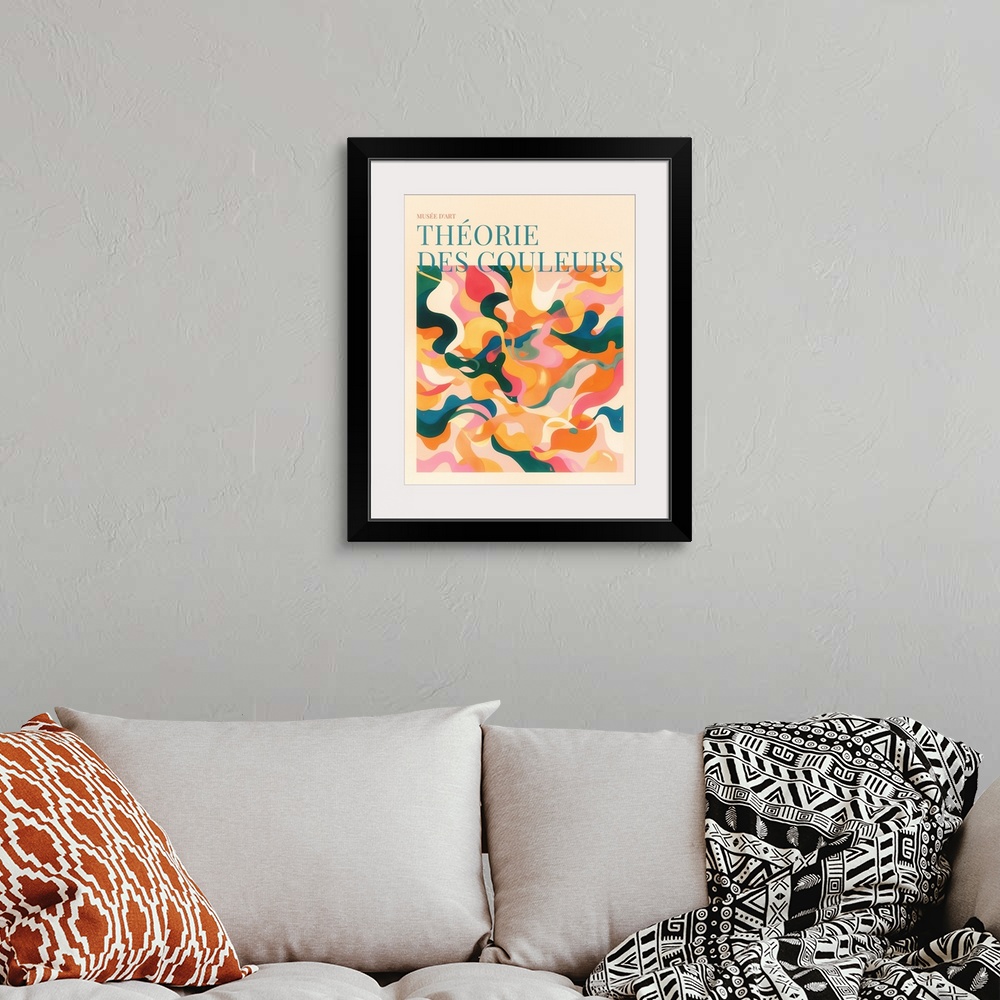 A bohemian room featuring Exhibition Poster - Color Theory