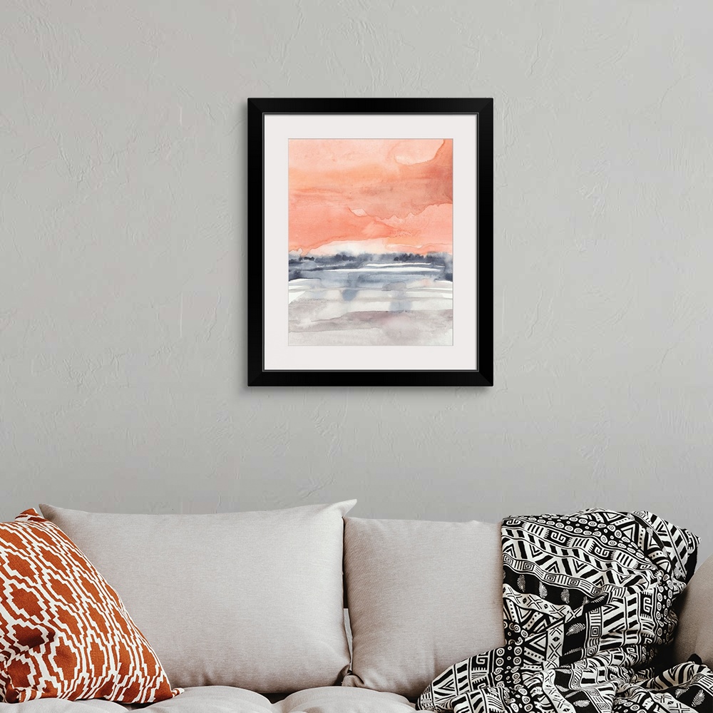 A bohemian room featuring Coral Sky I