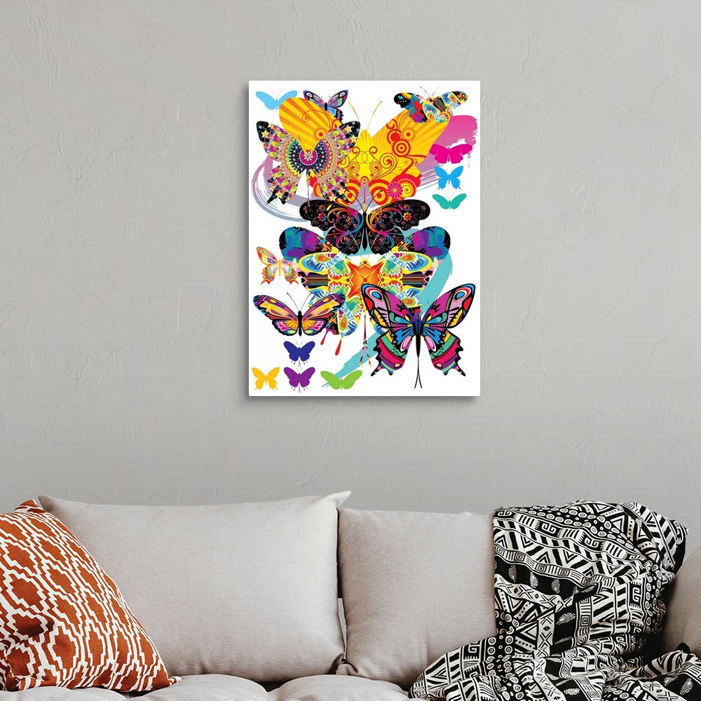 Pop Art Butterfly IV Wall Art Canvas Prints Framed Prints