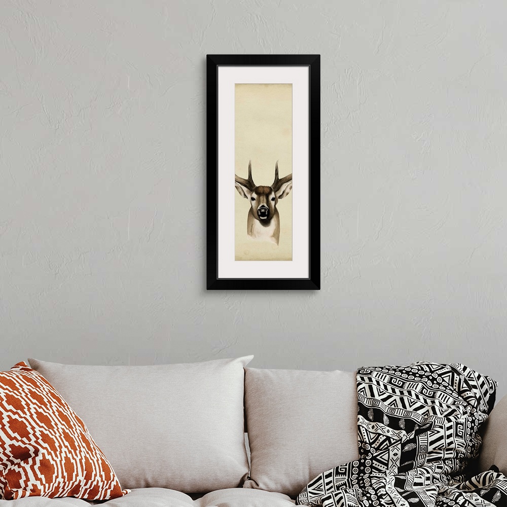 A bohemian room featuring Triptych Whitetail II