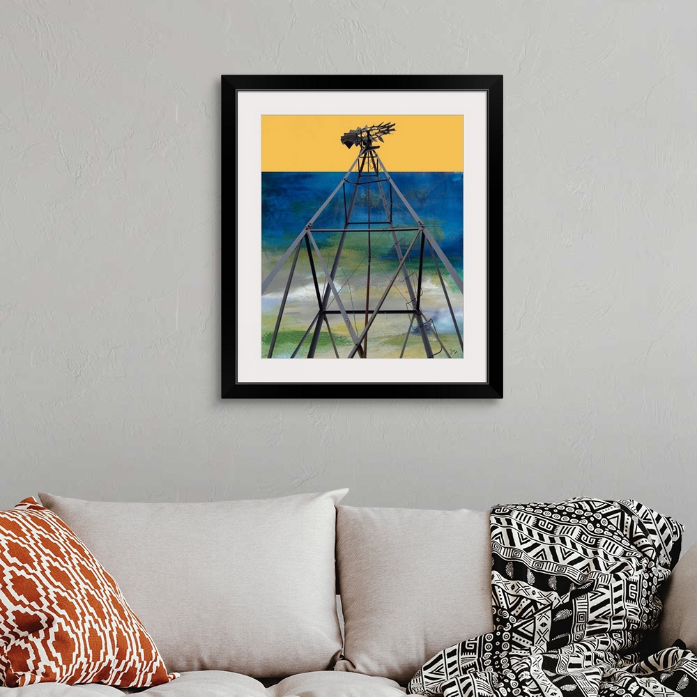 A bohemian room featuring Windmill Abstract