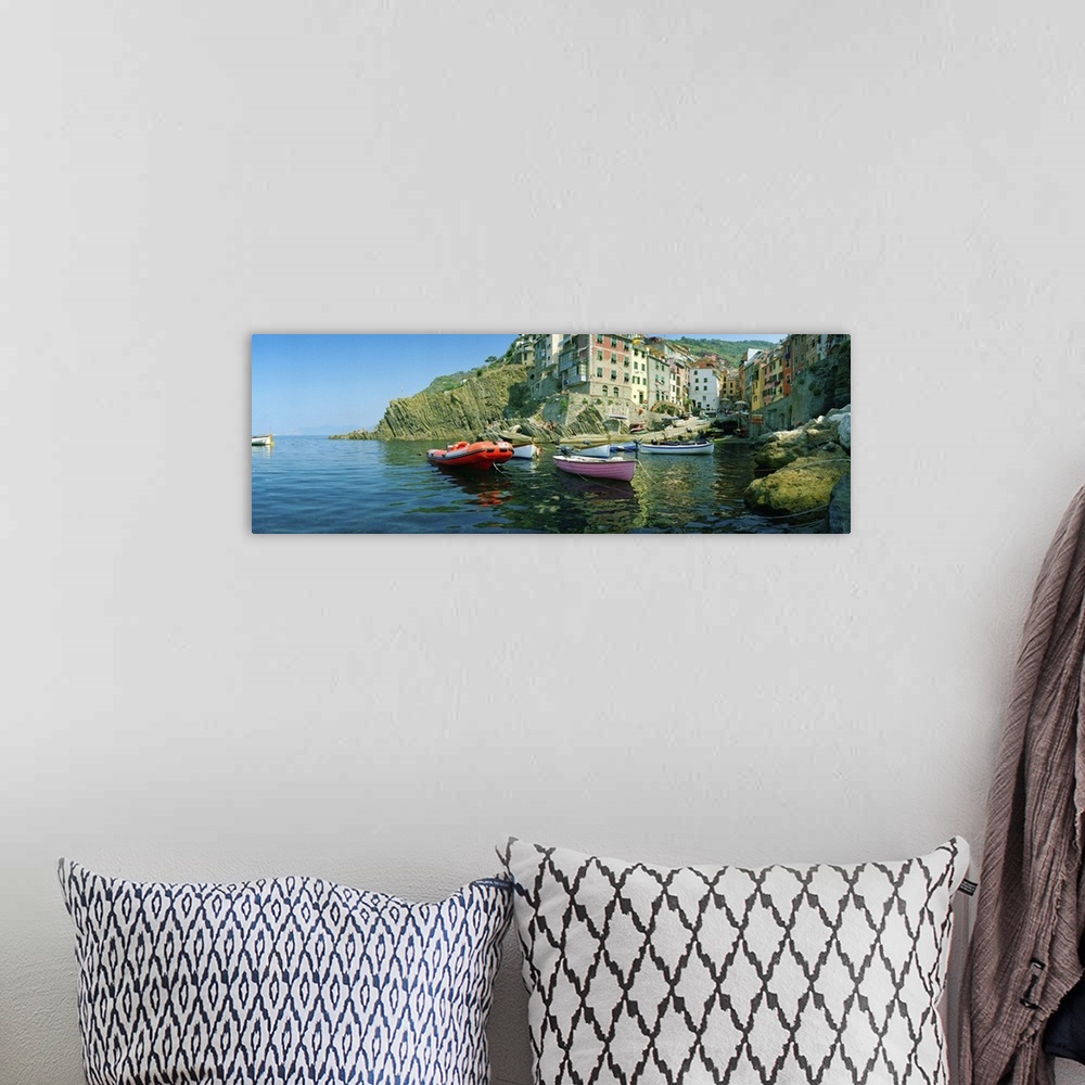 A bohemian room featuring Italy, Italia, Liguria, Ligurian Riviera, Cinque Terre, Riomaggiore, harbour