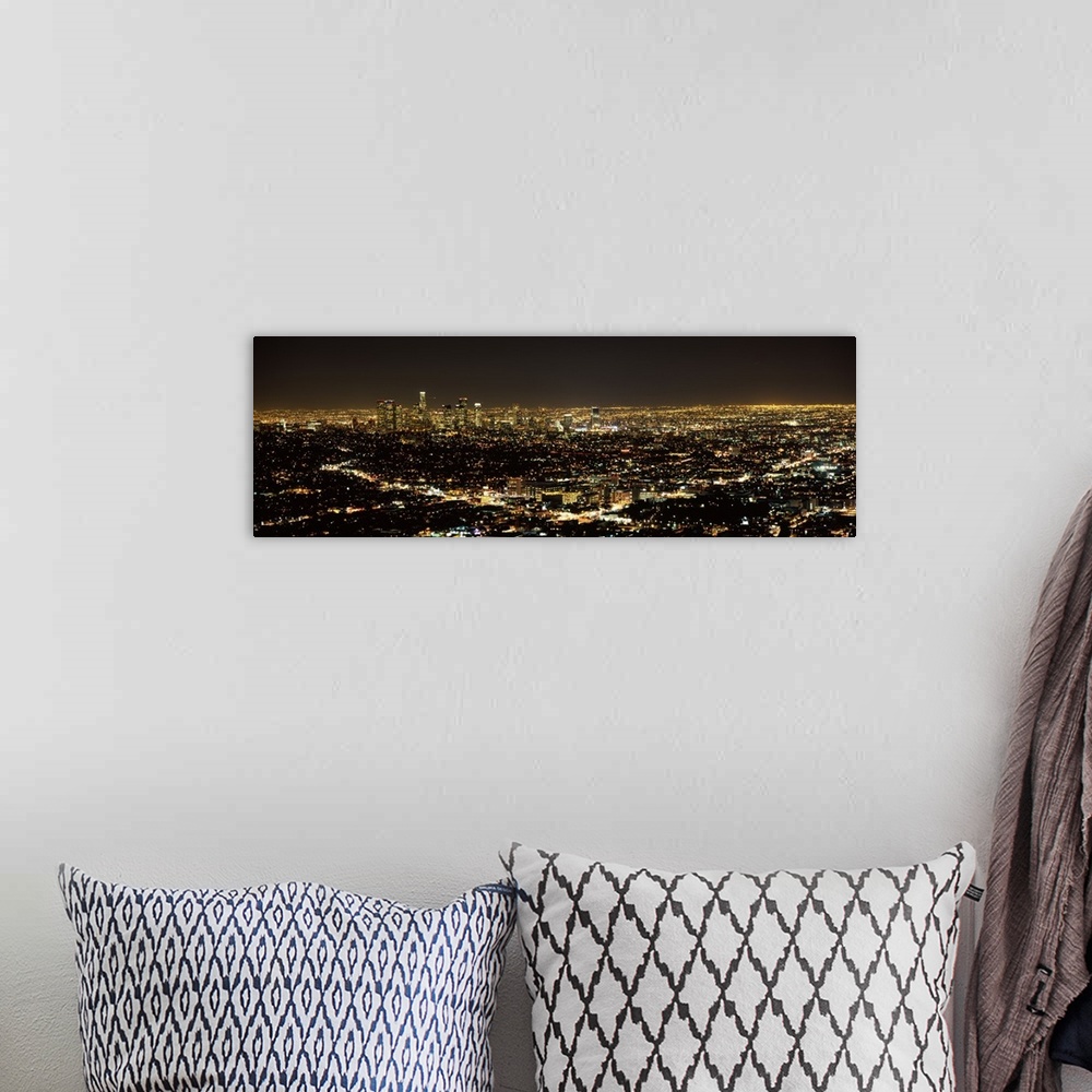 A bohemian room featuring Aerial view of a cityscape Los Angeles California