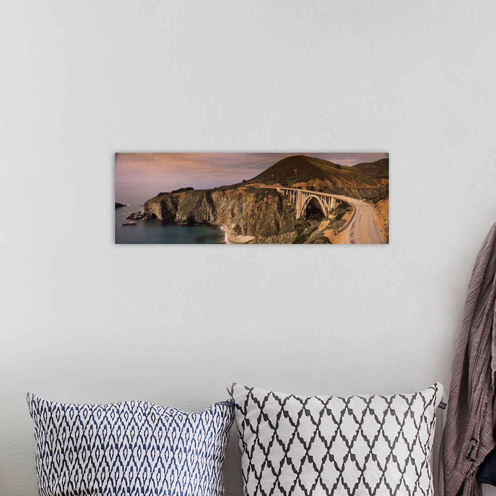 A bohemian room featuring Bridge on a hill, Bixby Bridge, Big Sur, California,