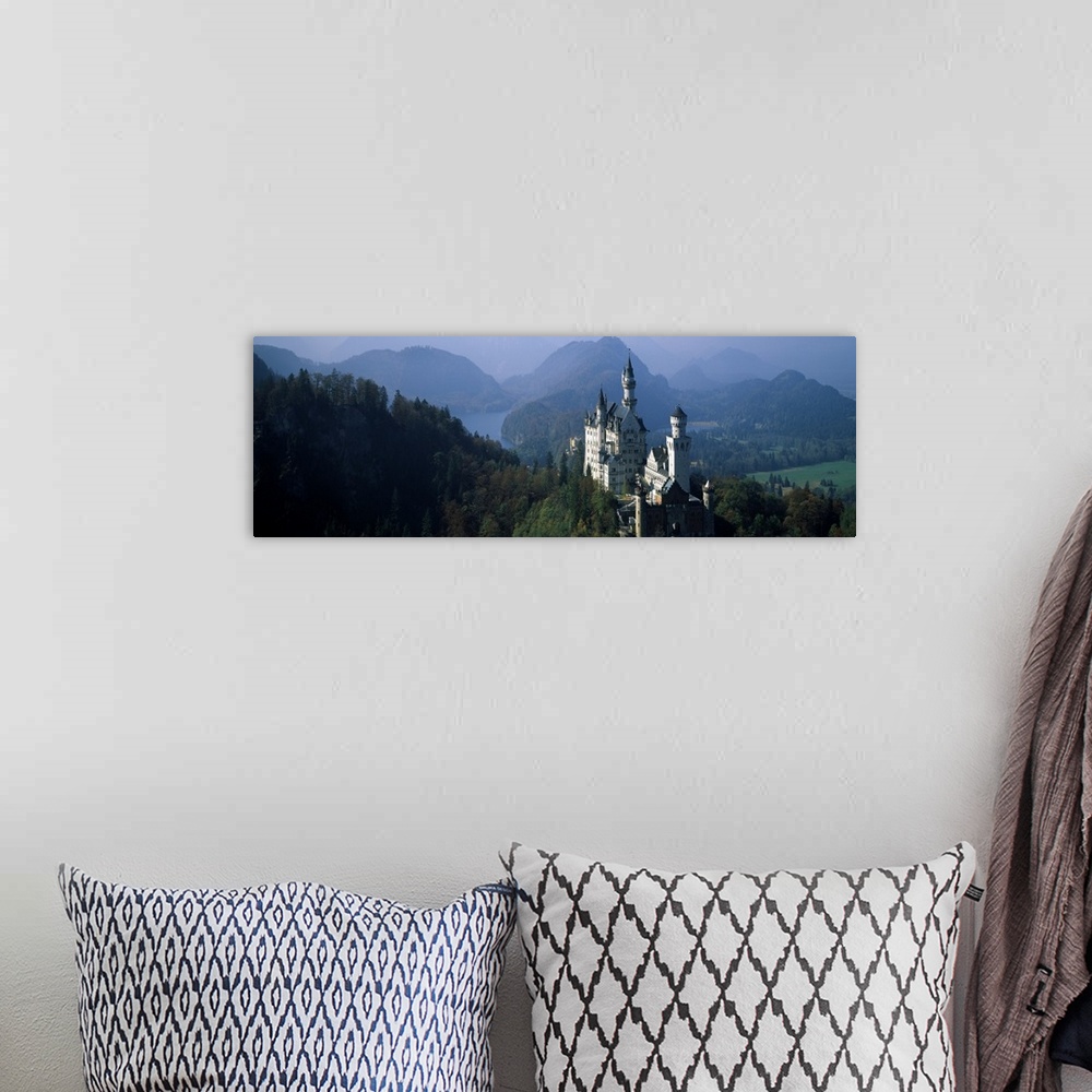 A bohemian room featuring Castle on a hill, Neuschwanstein Castle, Bavaria, Germany