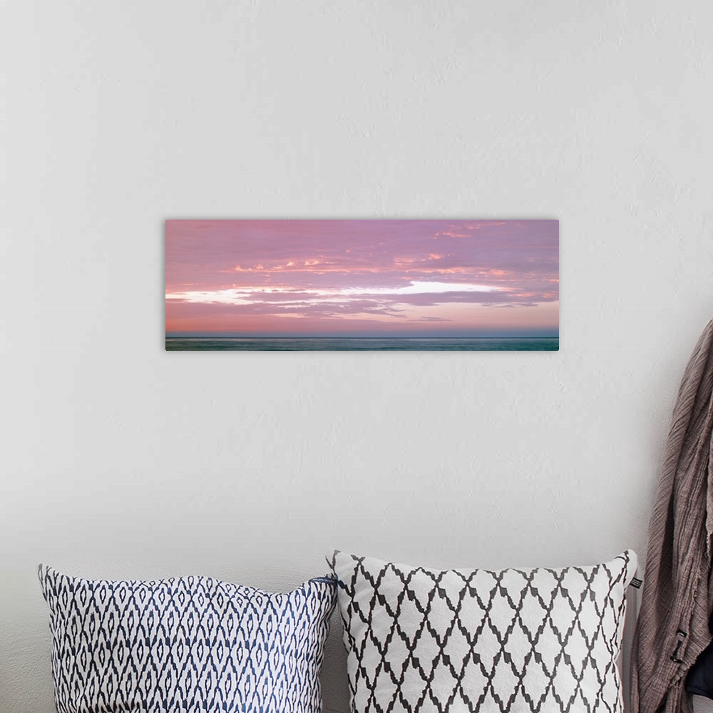 A bohemian room featuring Pastel sunset over the Pacific, La Jolla, California, USA.