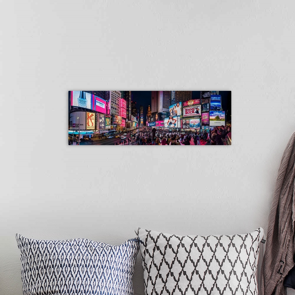 A bohemian room featuring People at Times Square, Manhattan, New York City, New York State, USA