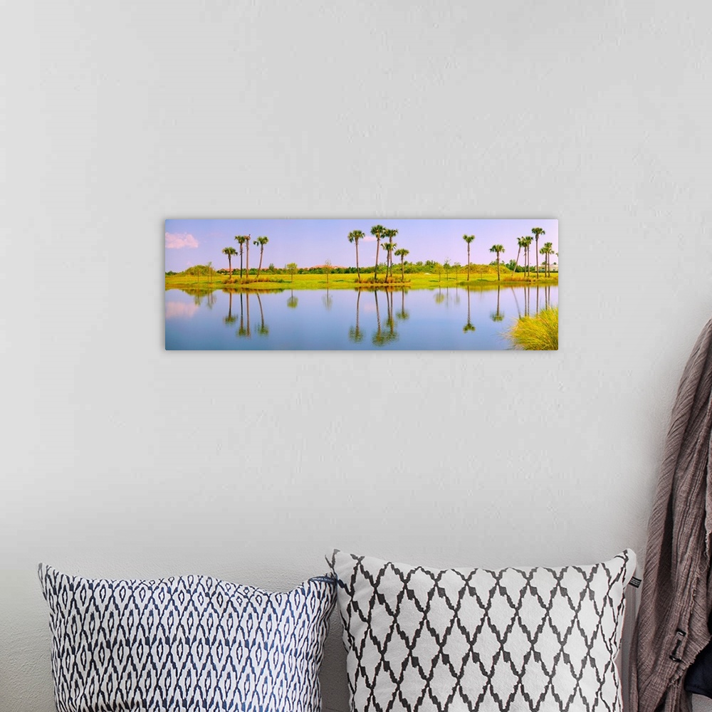 A bohemian room featuring Reflection of trees on water, Lake Worth, Palm Beach County, Florida
