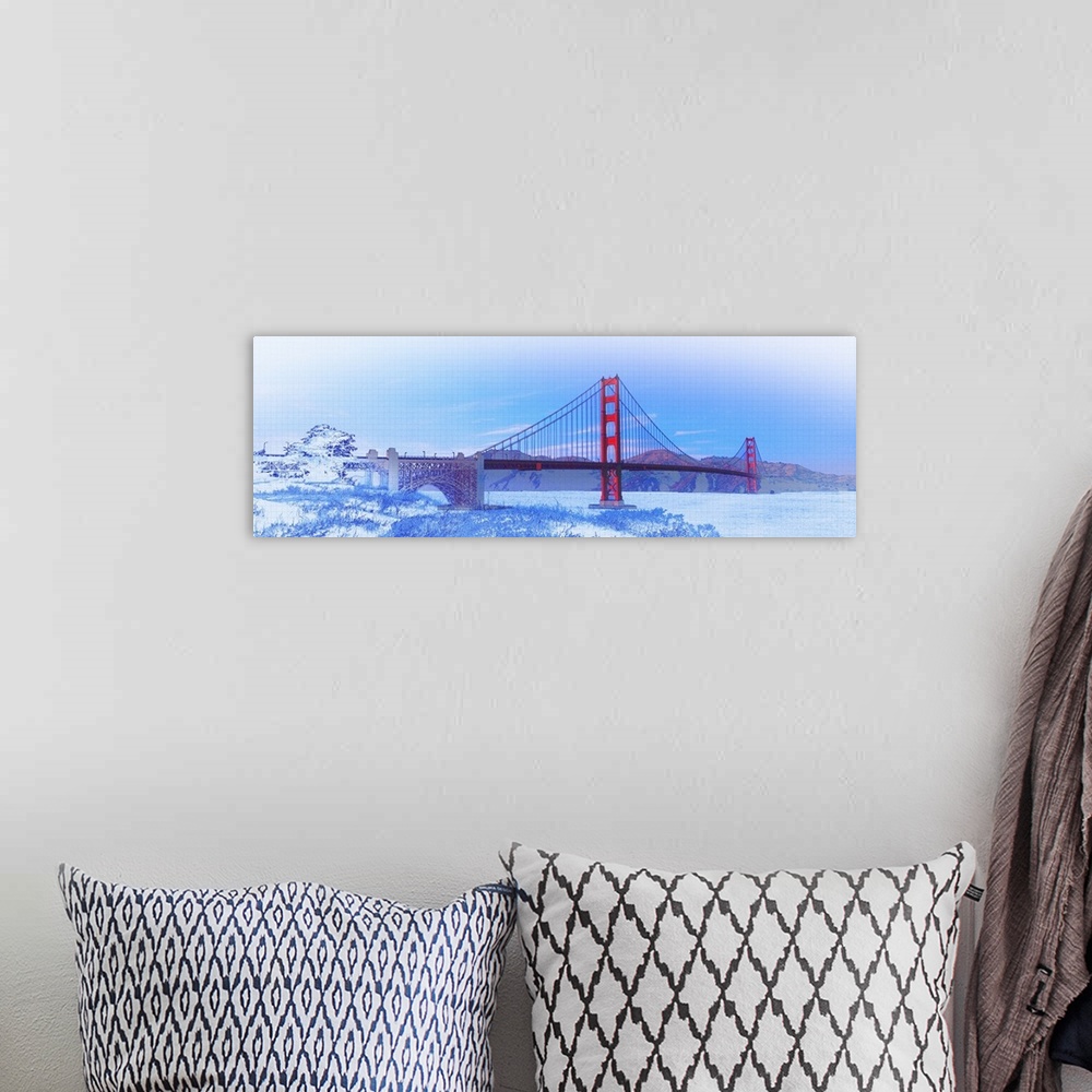 A bohemian room featuring Suspension bridge over the Pacific Ocean, Golden Gate Bridge, San Francisco, San Francisco County...