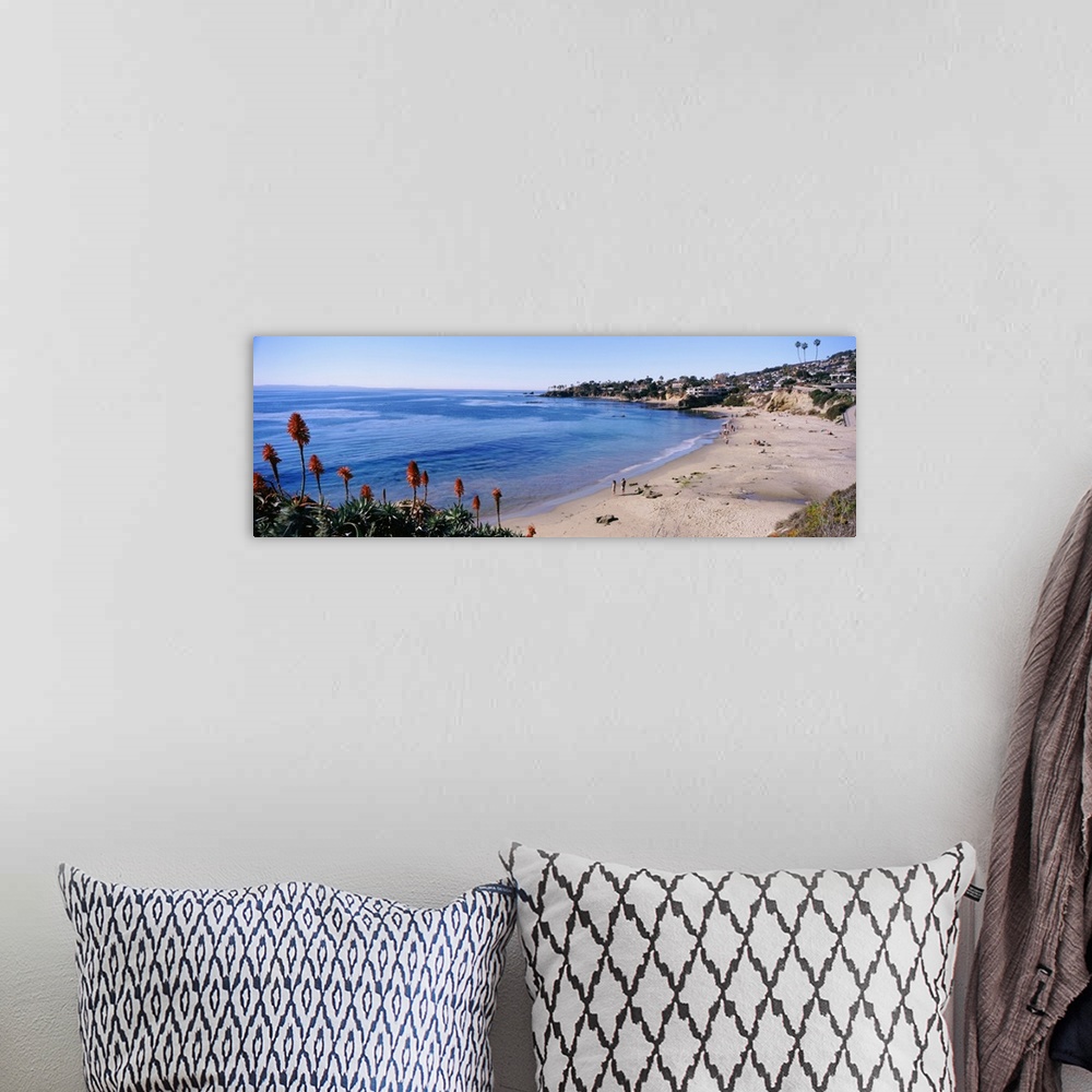 A bohemian room featuring Tourists on the beach, Laguna Beach, Orange County, California, USA