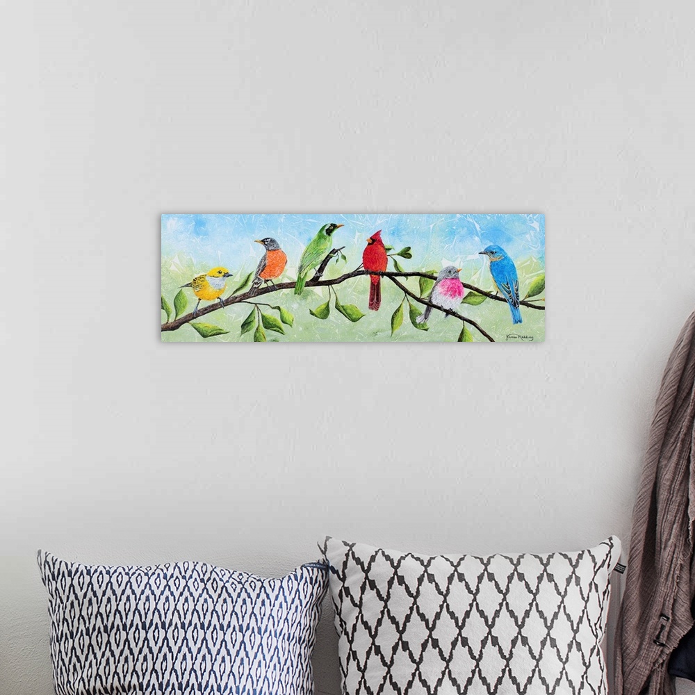 A bohemian room featuring Birds on a Branch