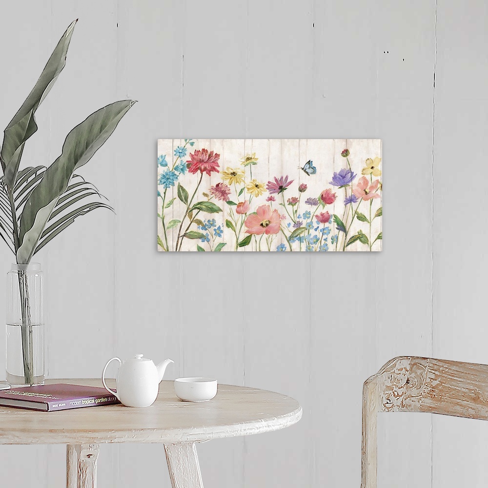 Whiteflower Flutter On Wood Wall Art, Canvas Prints, Framed Prints ...