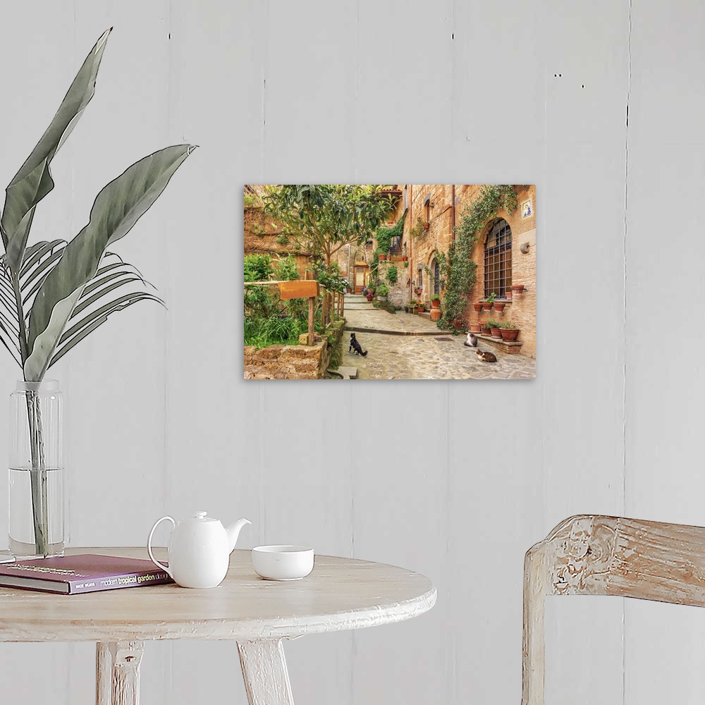 Beautiful Alley In Old Town Tuscany Wall Art, Canvas Prints, Framed ...